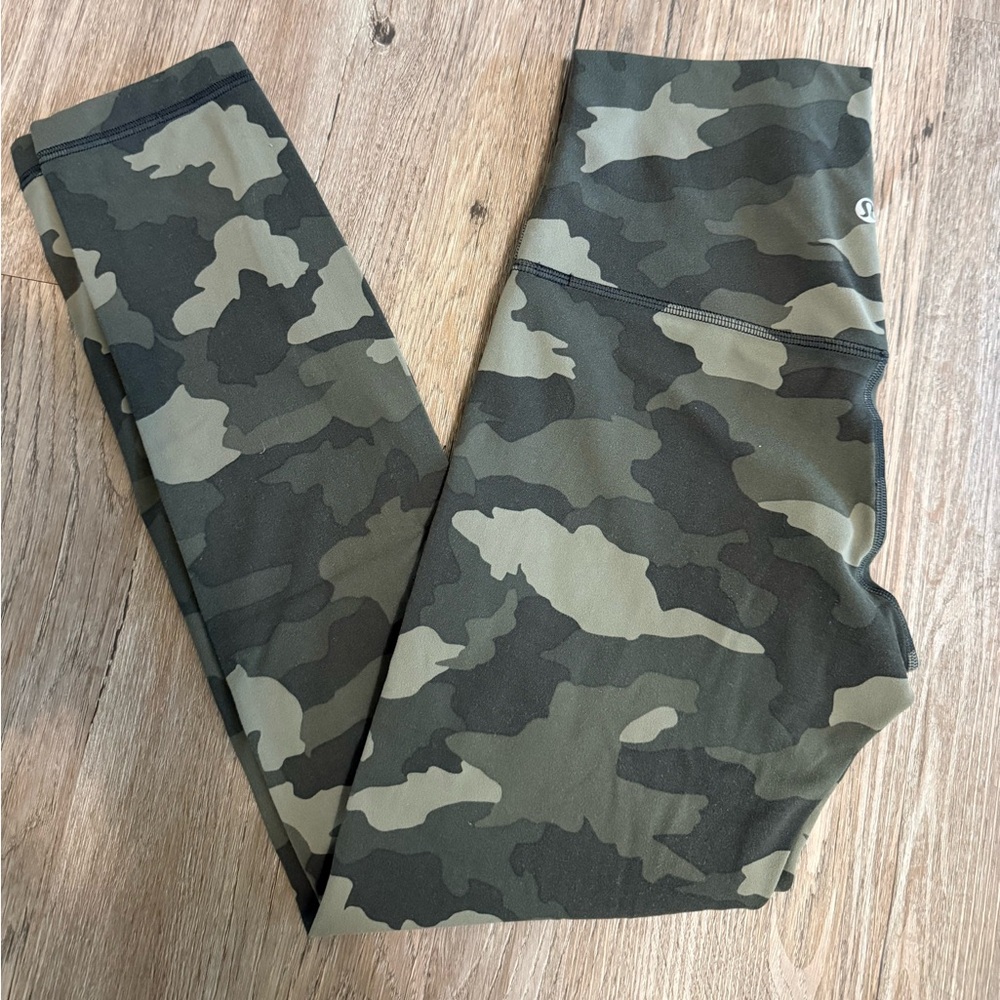 Lululemon Align Olive Camo Active Leggings